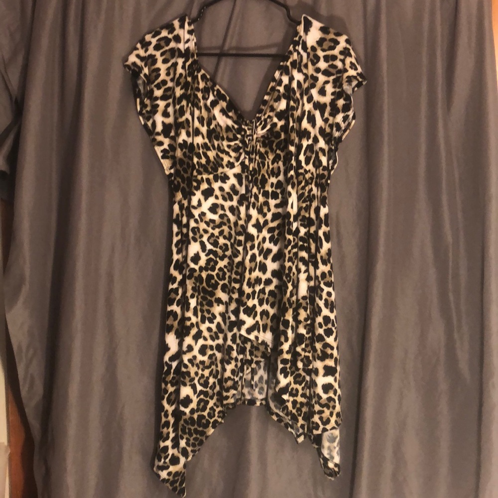 Cheetah print blouse
